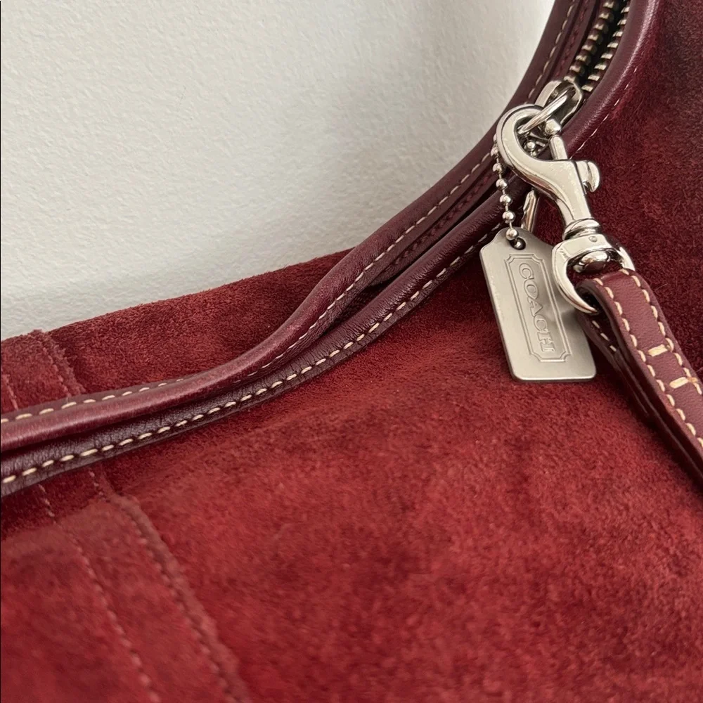 Coach vintage y2k suede hobo Crescent bag - Picture 3 of 7